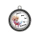 Pendentif Cabochon Argent - j'peux pas j'ai flemme