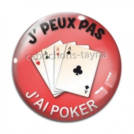 Cabochon Verre - cabochon j'peux pas j'ai poker