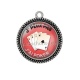 Pendentif Cabochon Argent - cabochon j'peux pas j'ai poker