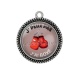 Pendentif Cabochon Argent - j'peux pas j'ai boxe