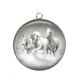 Pendentif Cabochon Argent - cheval