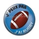 Cabochon Résine - j'peux pas j'ai rugby