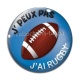 Cabochon Verre - j'peux pas j'ai rugby