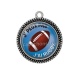 Pendentif Cabochon Argent - j'peux pas j'ai rugby