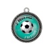 Pendentif Cabochon Argent - j'peux pas j'ai foot
