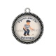 Pendentif Cabochon Argent - j'peux pas j'ai pétanque