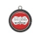 Pendentif Cabochon Argent - il n'y a pas de honte à préférer le bonheur