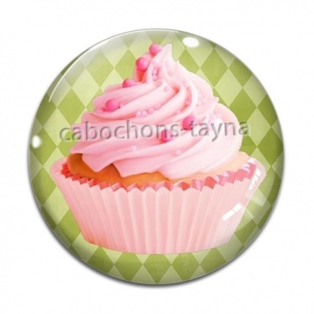 Cabochon Verre - cup cake