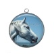 Pendentif Cabochon Argent - cheval