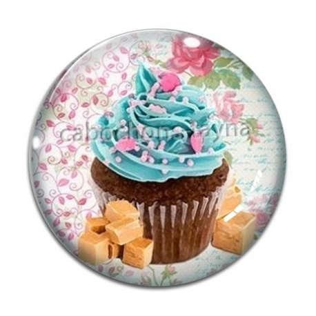 Cabochon Verre - cup cake