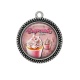Pendentif Cabochon Argent - cup cake