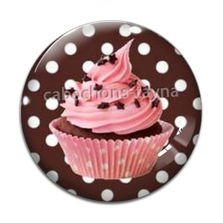 Cabochon Verre - cup cake