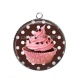 Pendentif Cabochon Argent - cup cake