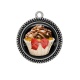 Pendentif Cabochon Argent - gâteau