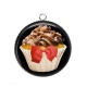 Pendentif Cabochon Argent - gâteau