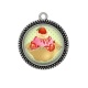 Pendentif Cabochon Argent - glace