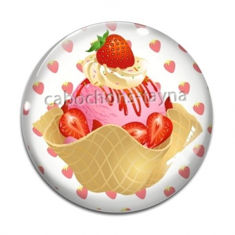 Cabochon Verre - glace