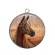 Pendentif Cabochon Argent - cheval