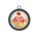 Pendentif Cabochon Argent - glace