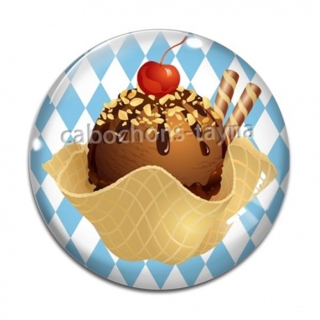Cabochon Verre - glace