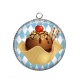 Pendentif Cabochon Argent - glace