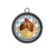 Pendentif Cabochon Argent - glace