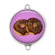 Connecteur Cabochon Argent - donut
