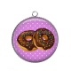 Pendentif Cabochon Argent - donut