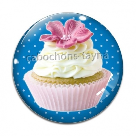 Cabochon Verre - cup cake