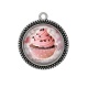 Pendentif Cabochon Argent - cup cake