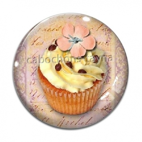Cabochon Verre - gâteau
