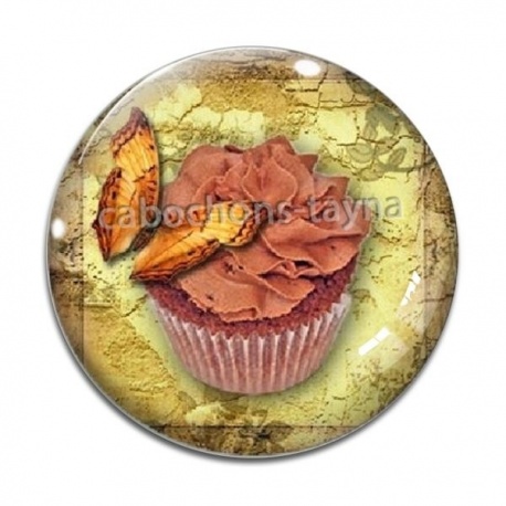 Cabochon Verre - gâteau