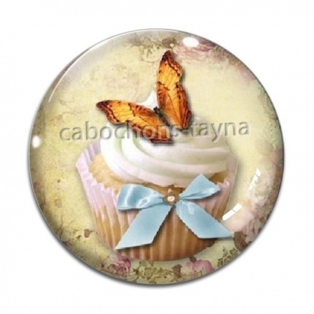 Cabochon Verre - gâteau