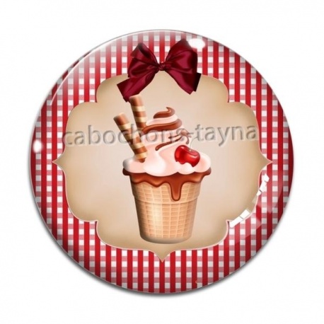Cabochon Verre - glace