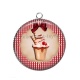 Pendentif Cabochon Argent - glace