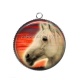 Pendentif Cabochon Argent - cheval