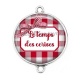 Connecteur Cabochon Argent - le temps des cerises