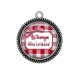 Pendentif Cabochon Argent - le temps des cerises
