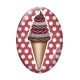 Cabochon Verre Ovale - glace