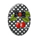 Cabochon Verre Ovale - cerise