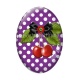 Cabochon Verre Ovale - cerise
