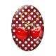 Cabochon Verre Ovale - cerise