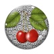 Cabochon Verre - cerise
