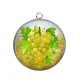 Pendentif Cabochon Argent - raisin