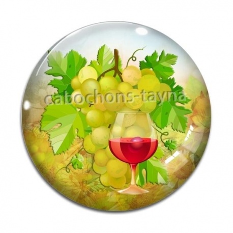 Cabochon Verre - raisin