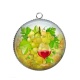 Pendentif Cabochon Argent - raisin