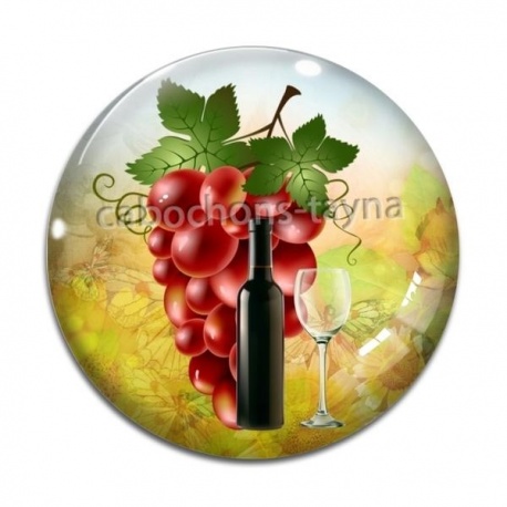 Cabochon Verre - raisin