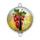 Connecteur Cabochon Argent - raisin