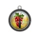 Pendentif Cabochon Argent - raisin