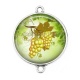 Connecteur Cabochon Argent - raisin